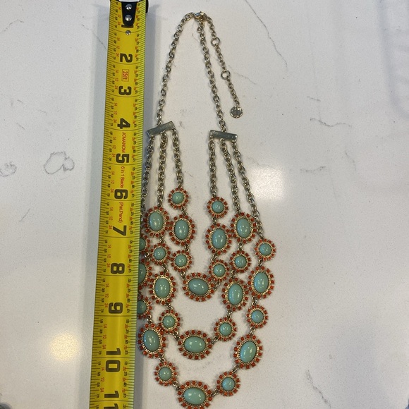 Talbots three strand enamel and stone necklace. - Picture 4 of 4